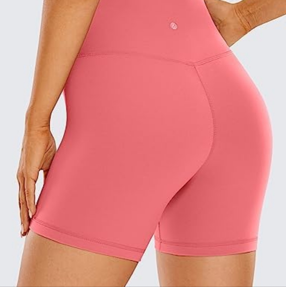 CRZ YOGA Brushed Naked Feeling Biker Shorts High Waist, small, Raspberry Sbt NWT